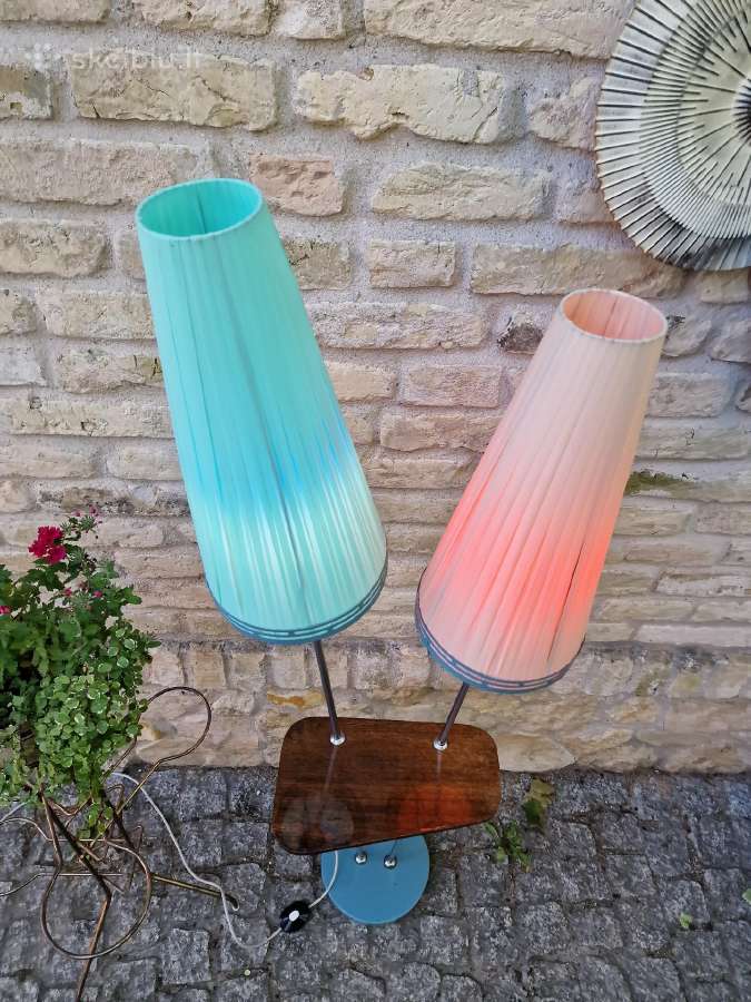 Vintažinis mid century dvigubas toršeras - nuotraukos Nr. 14