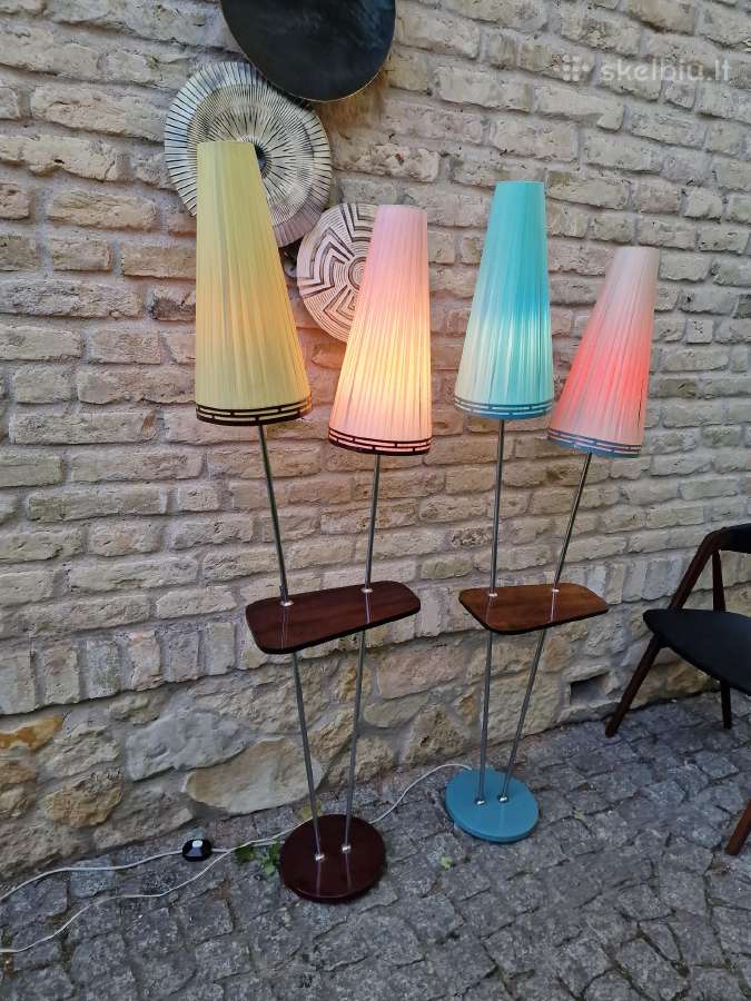 Vintažinis mid century dvigubas toršeras - nuotraukos Nr. 22