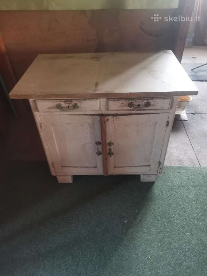 Antikvarinė/vintažinė spintelė restauracijai - nuotraukos Nr. 2