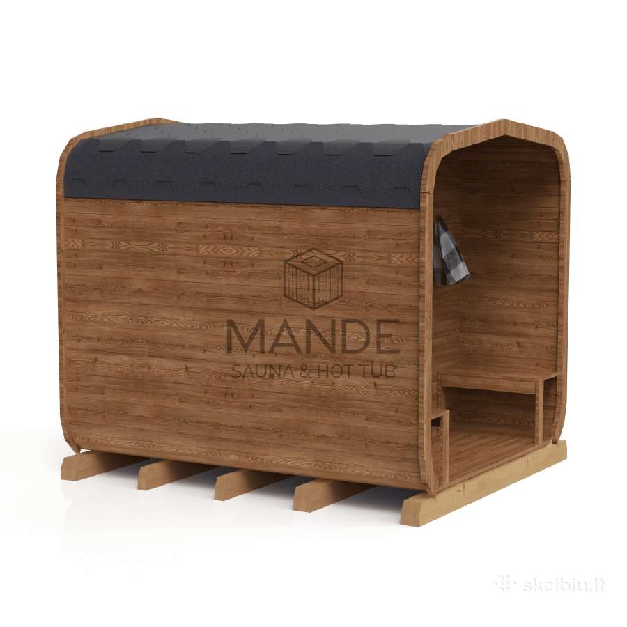 3m Cube pirtis su terasėle - termo mediena - nuotraukos Nr. 2