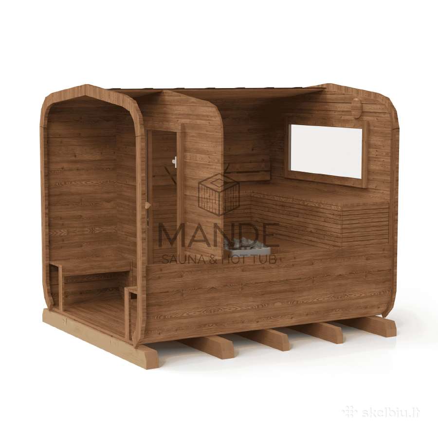3m Cube pirtis su terasėle - termo mediena - nuotraukos Nr. 3