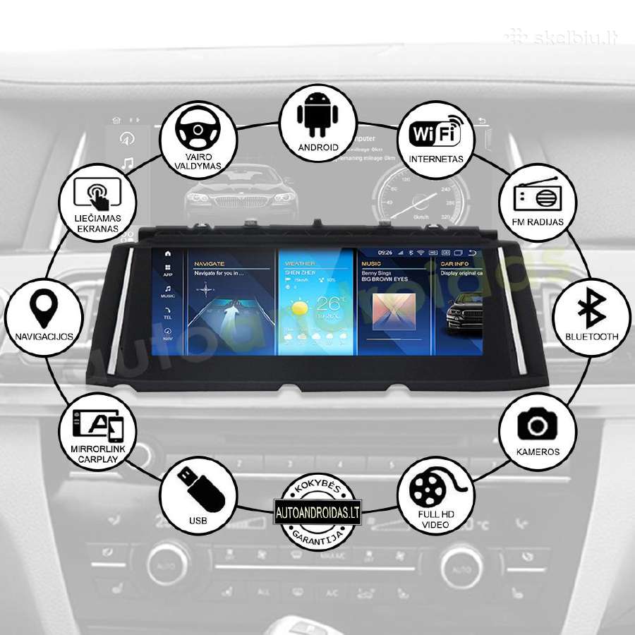 Bmw 7 F01 F02 2009-15 Android multimedia WiFi/GPS - nuotraukos Nr. 2