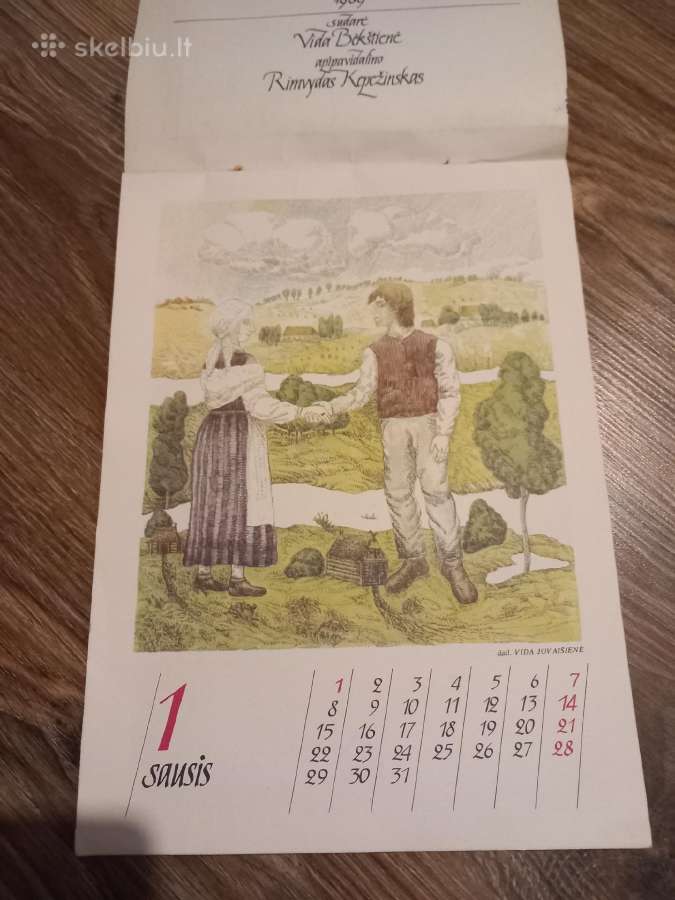 1990 metų kalendorius su patarlėm - nuotraukos Nr. 2