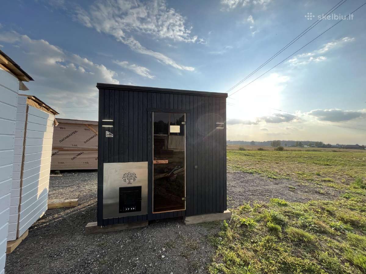 Pirtis sauna 2,5x2,10 su malkine krosnele