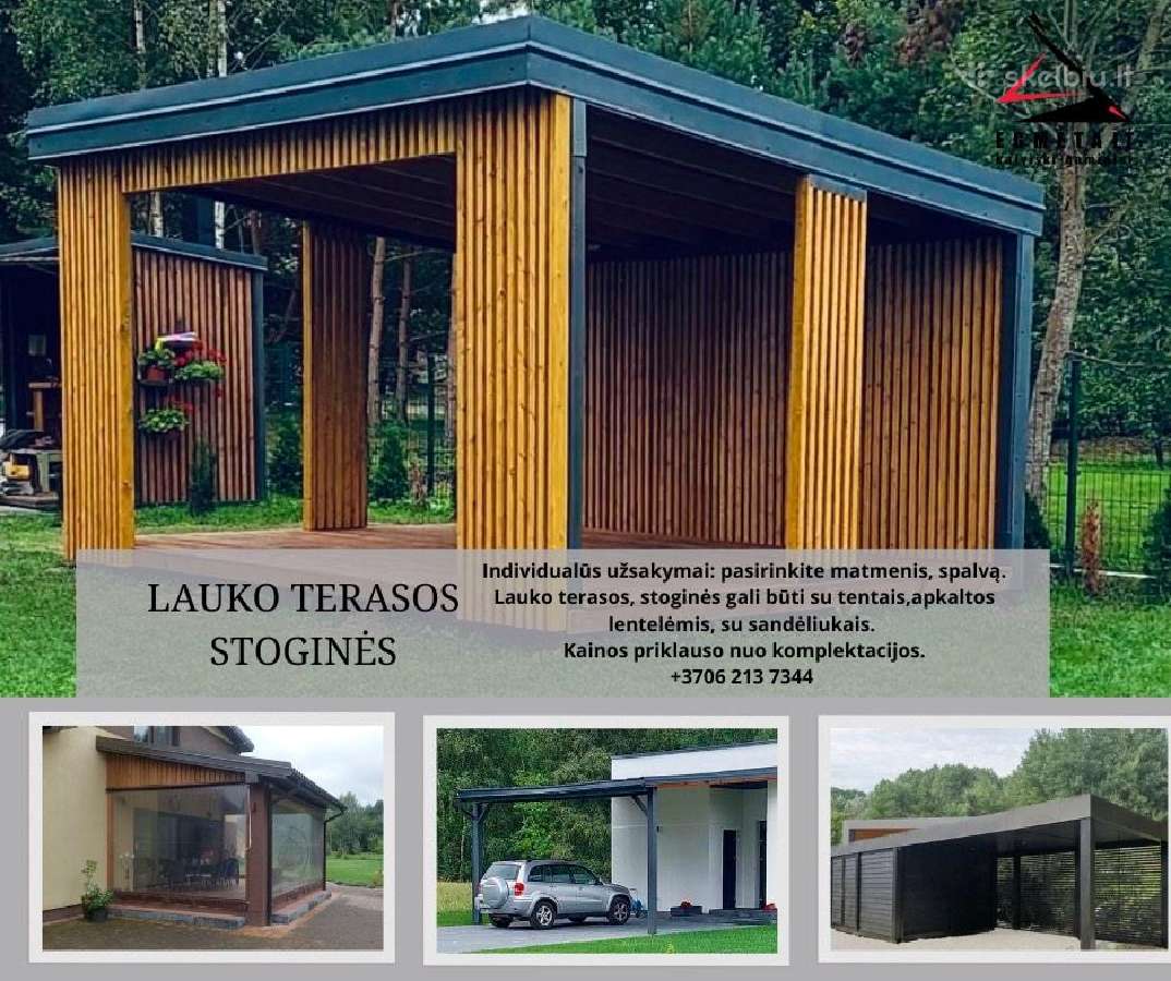 Pavėsinės /stoginės/lauko virtuvės/ - nuotraukos Nr. 4