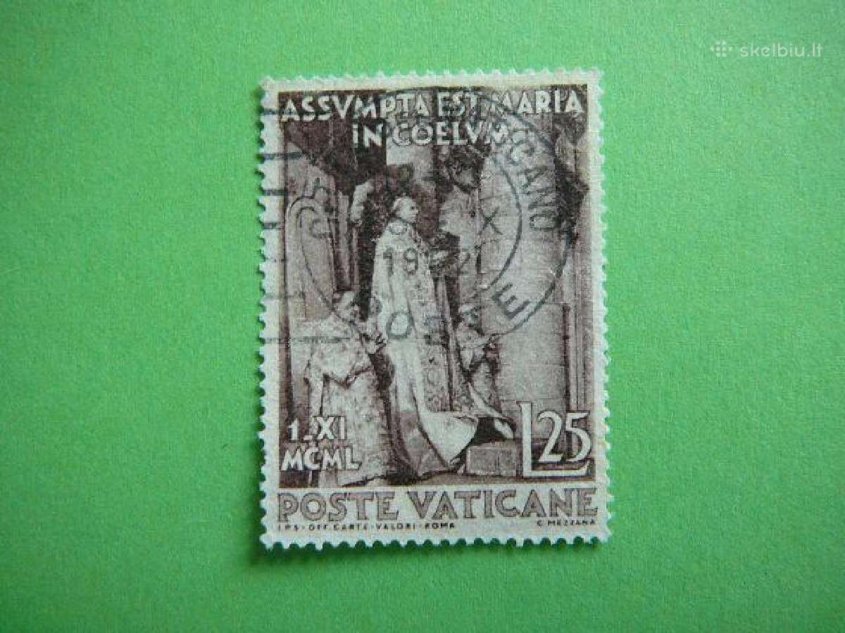 Popiežius 1951 Vatikanas vt178a