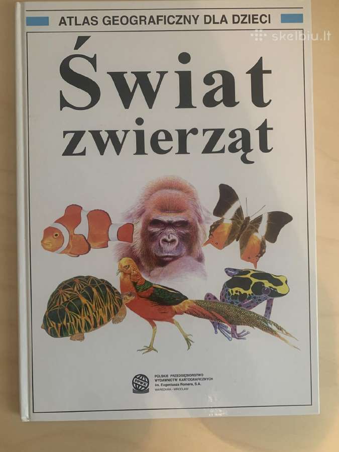 Knyga Świat zwierząt Atlas geograficzny dla dzieci