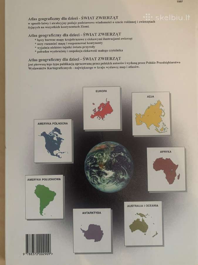 Knyga Świat zwierząt Atlas geograficzny dla dzieci - nuotraukos Nr. 2