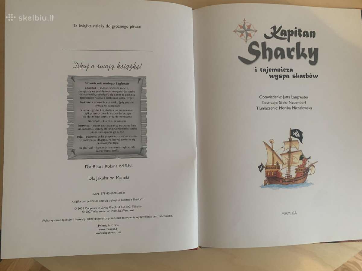 Knyga “ Kapitan Sharky i tajemnicza wyspa skarbw - nuotraukos Nr. 2