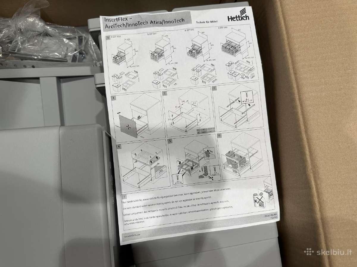 Hettich 9207642 šiukšlių dėžių sistema komplektas - nuotraukos Nr. 2