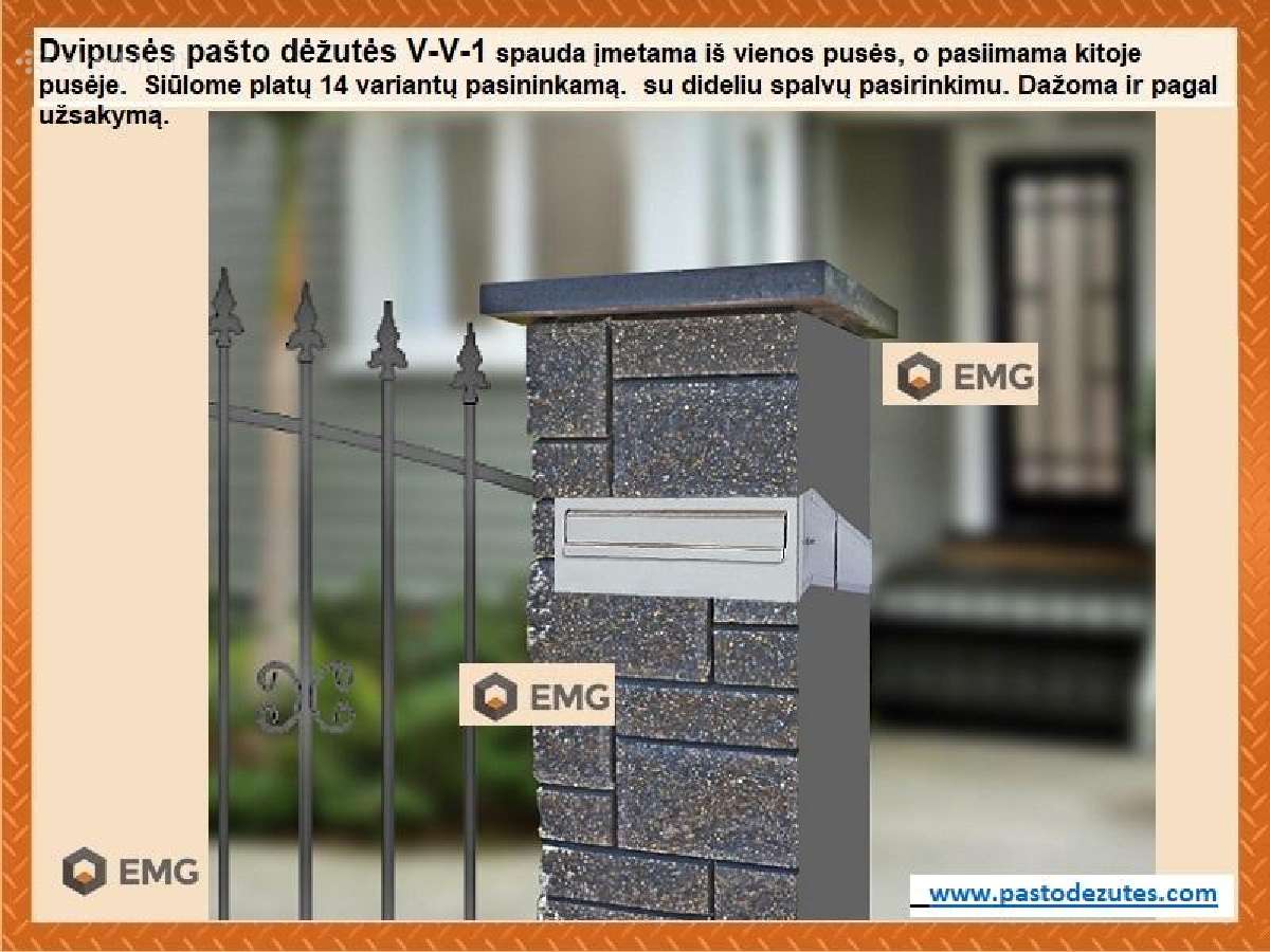 Integruojama pašto dėžutė - nuotraukos Nr. 35