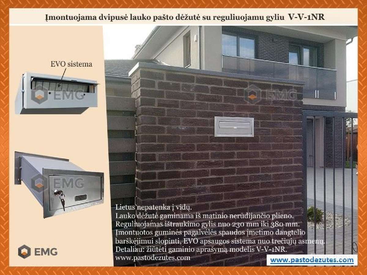 Integruojama pašto dėžutė - nuotraukos Nr. 21