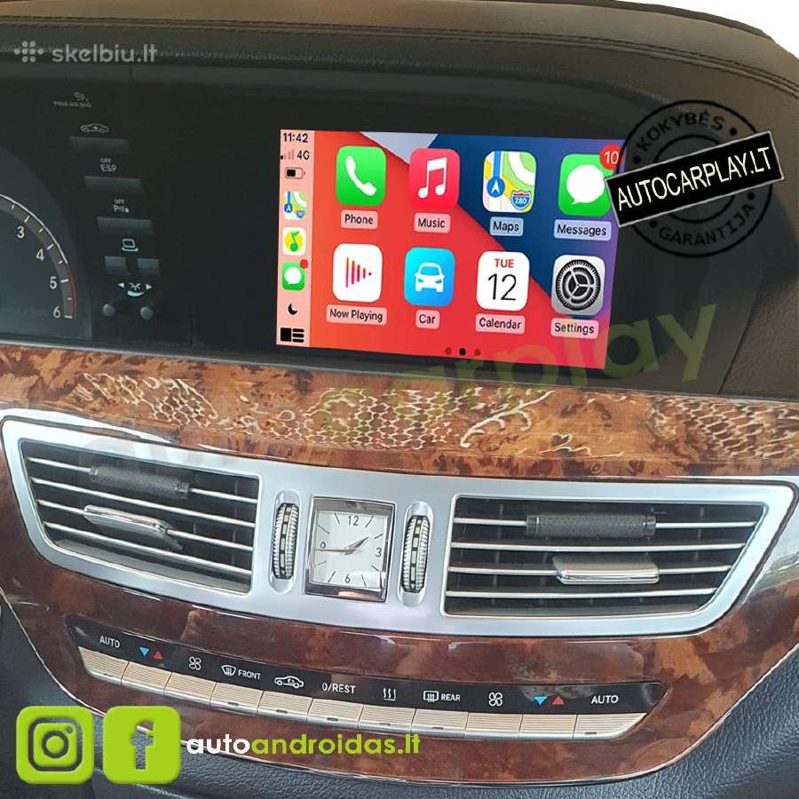 Mercedes S W221 2006-12 Androidauto Carplay Waze