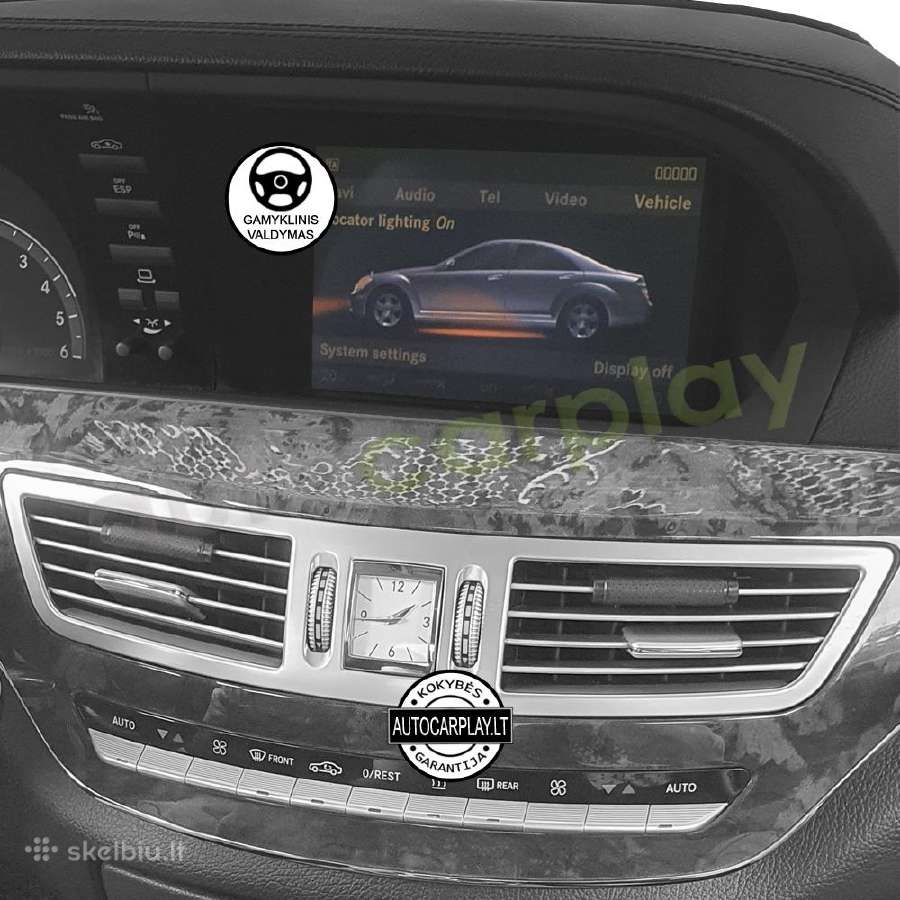 Mercedes S W221 2006-12 Androidauto Carplay Waze - nuotraukos Nr. 2