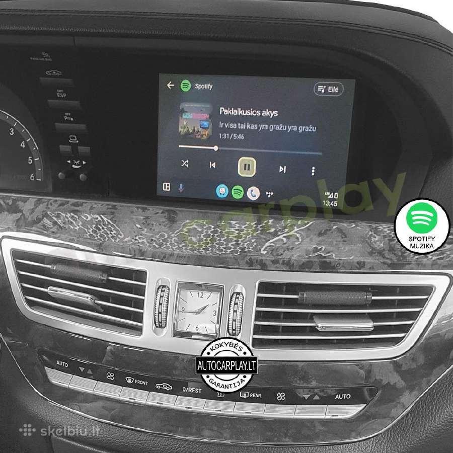 Mercedes S W221 2006-12 Androidauto Carplay Waze - nuotraukos Nr. 3
