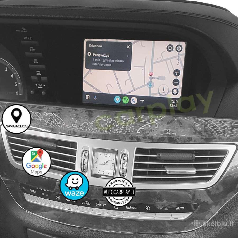 Mercedes S W221 2006-12 Androidauto Carplay Waze - nuotraukos Nr. 5