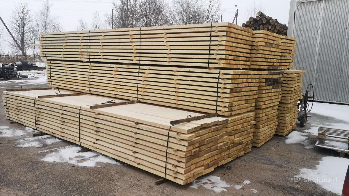 Statybinė mediena (pjauta diskiniu gateriu)