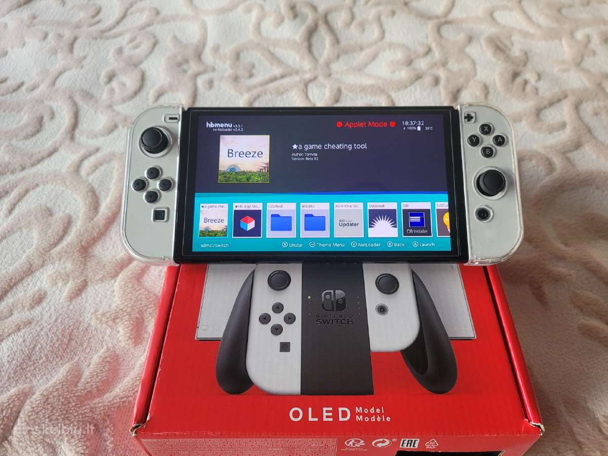 Nintendo Switch oled Atristas/jailbreak 256gb - nuotraukos Nr. 6