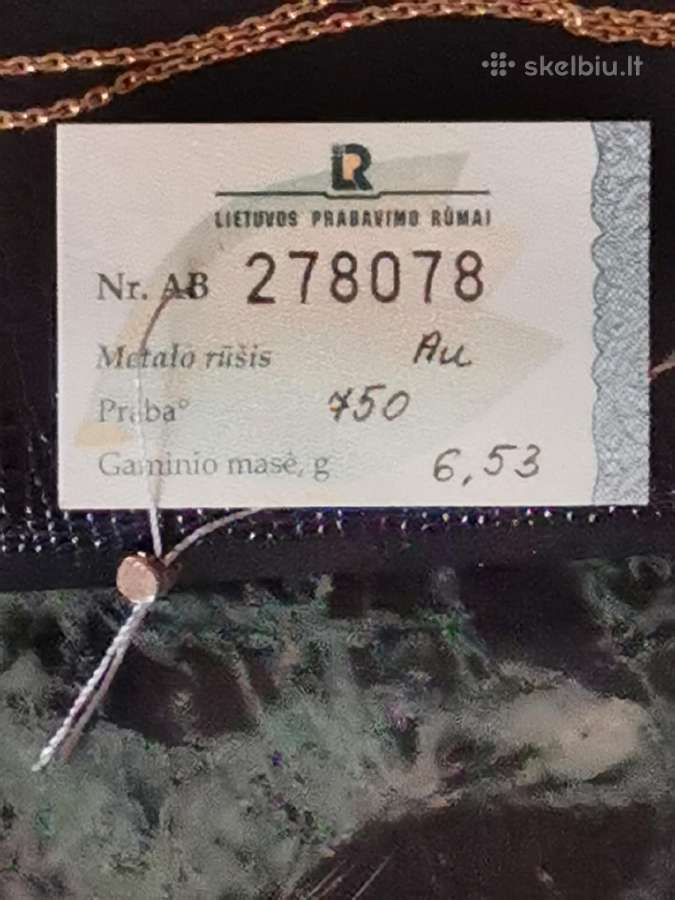 Sertifikuota 750 koljė su smaragdu ir briliantais - nuotraukos Nr. 14
