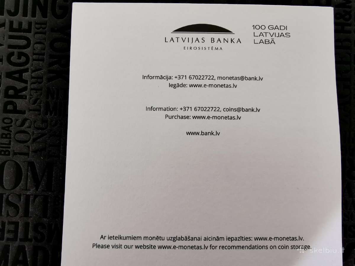 Latvija 2022 5eu Ag925 Aukštyn - nuotraukos Nr. 5