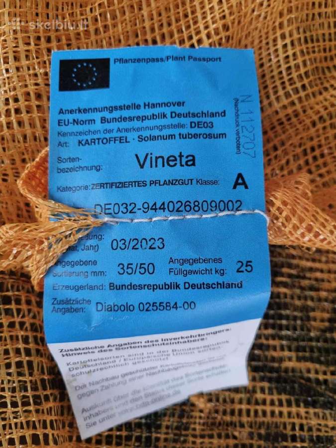 Parduodame šviežiai kastas bulves Vineta - nuotraukos Nr. 3