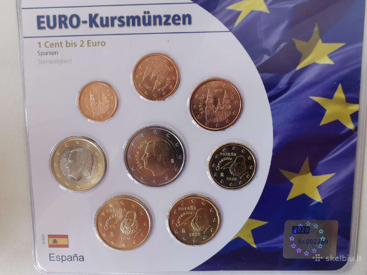 Ispanija 2020 Eu rinkinys Unc Kaina 9eu