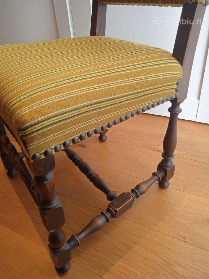 Senovinė baroko stiliaus vintage kėdė - nuotraukos Nr. 6
