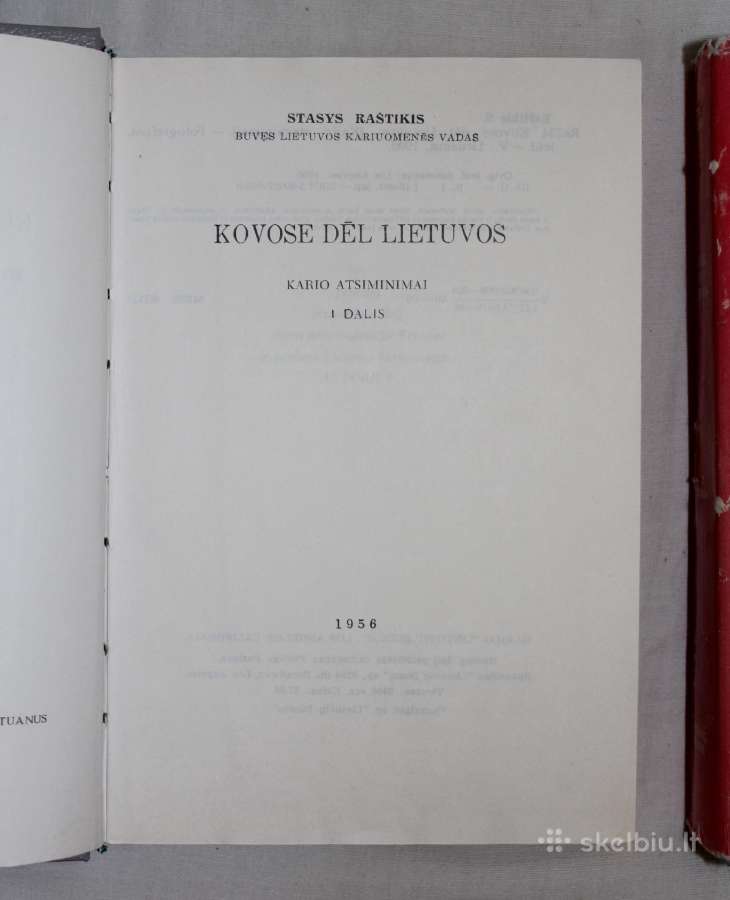 Stasys Raštikis Kovose dėl Lietuvos 2 tomai 1990m. - nuotraukos Nr. 2