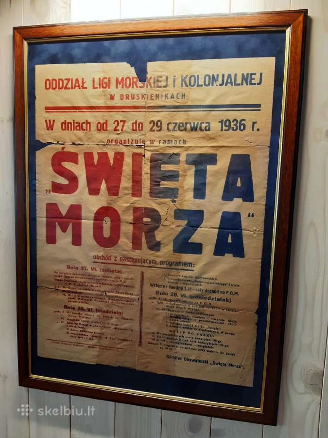 Druskininkų jūros šventės plakatas 1936m. - nuotraukos Nr. 3