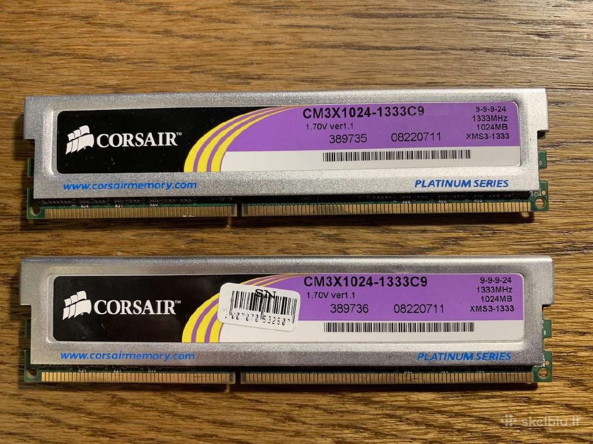 Corsair RAM Ddr3 RAM (2x1gb)