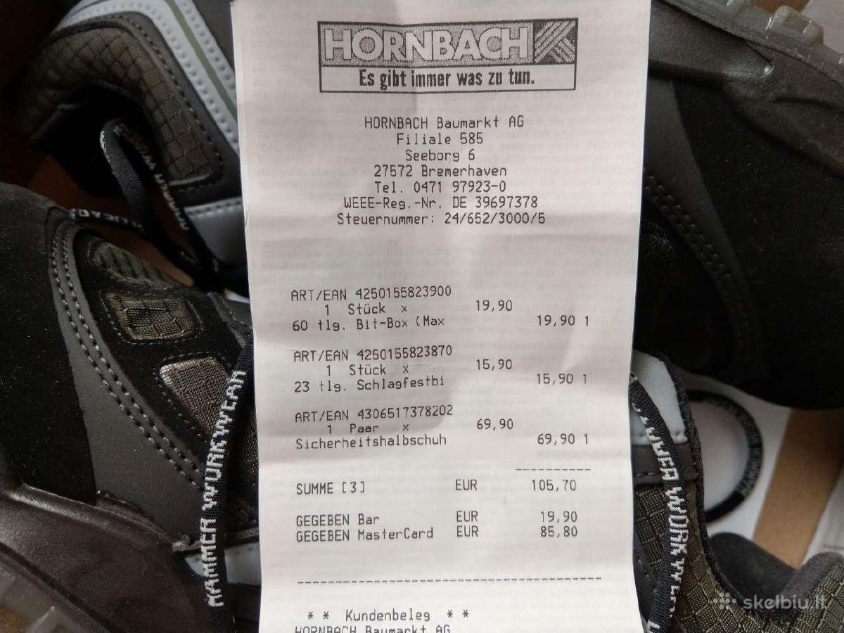 Vokiski Darbiniai Batai Hornbach - nuotraukos Nr. 10