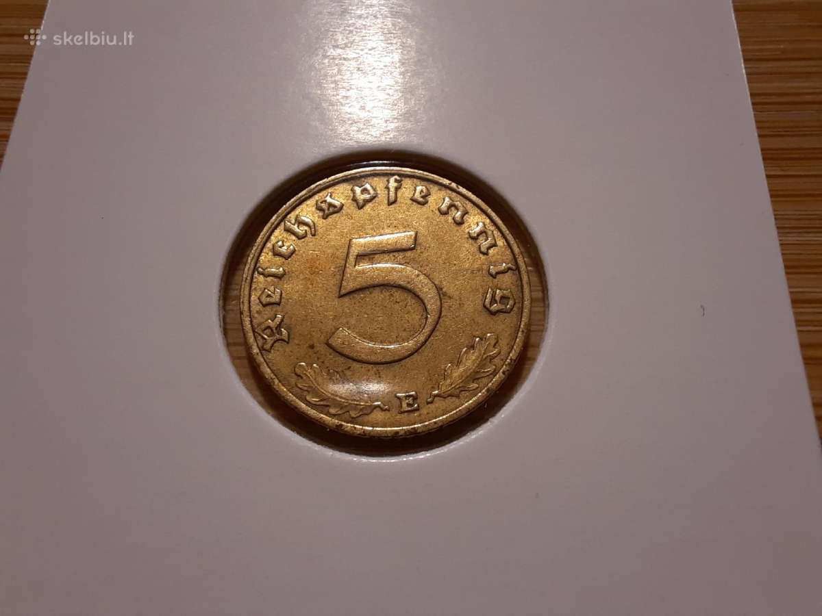 5 Reichpfennig 1937 E (reta) - Vokietija
