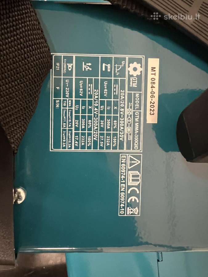 Inverterinis Suvirinimo Aparatas Gtm Mma-300qid - nuotraukos Nr. 7