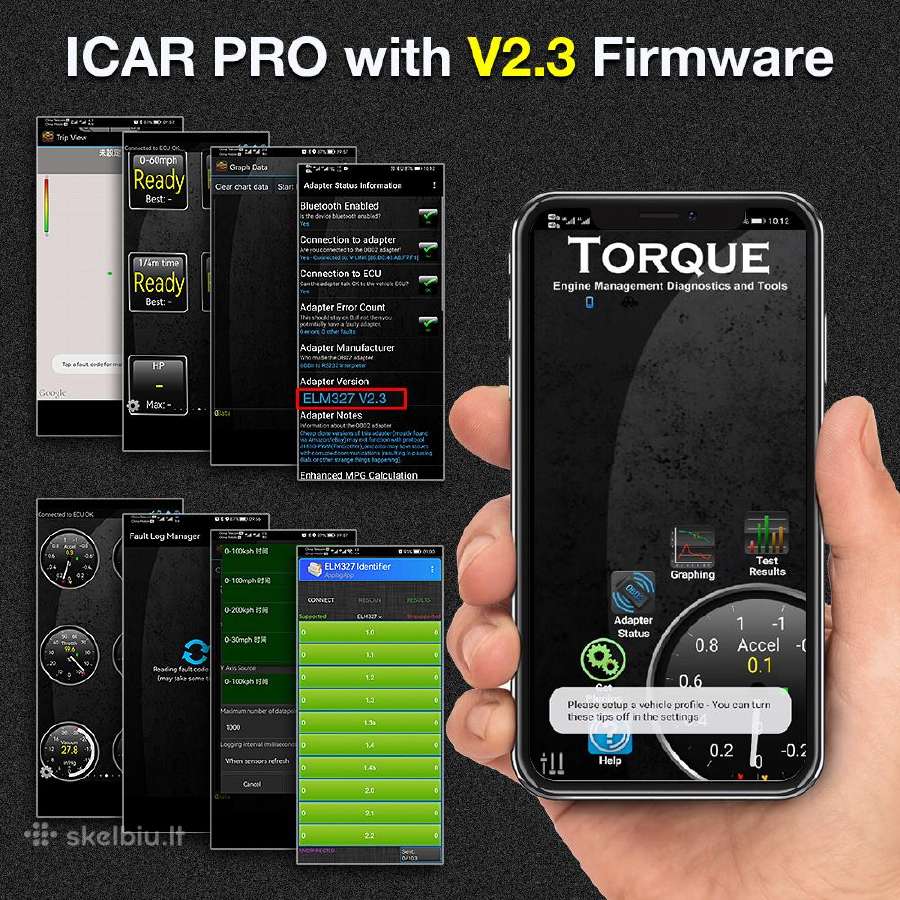 Vgate icar 2 WiFi Android Obd2 Elm327 diagnostika - nuotraukos Nr. 3