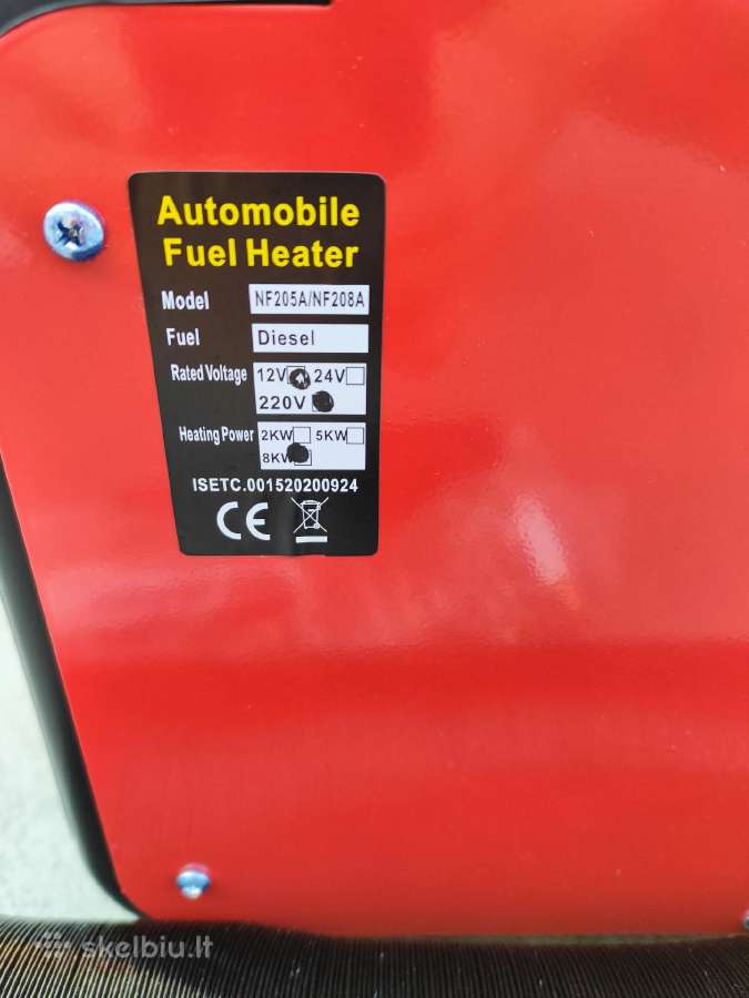 8kw12v-24v Dyzelinis šildytuvas webasto Garantija - nuotraukos Nr. 5