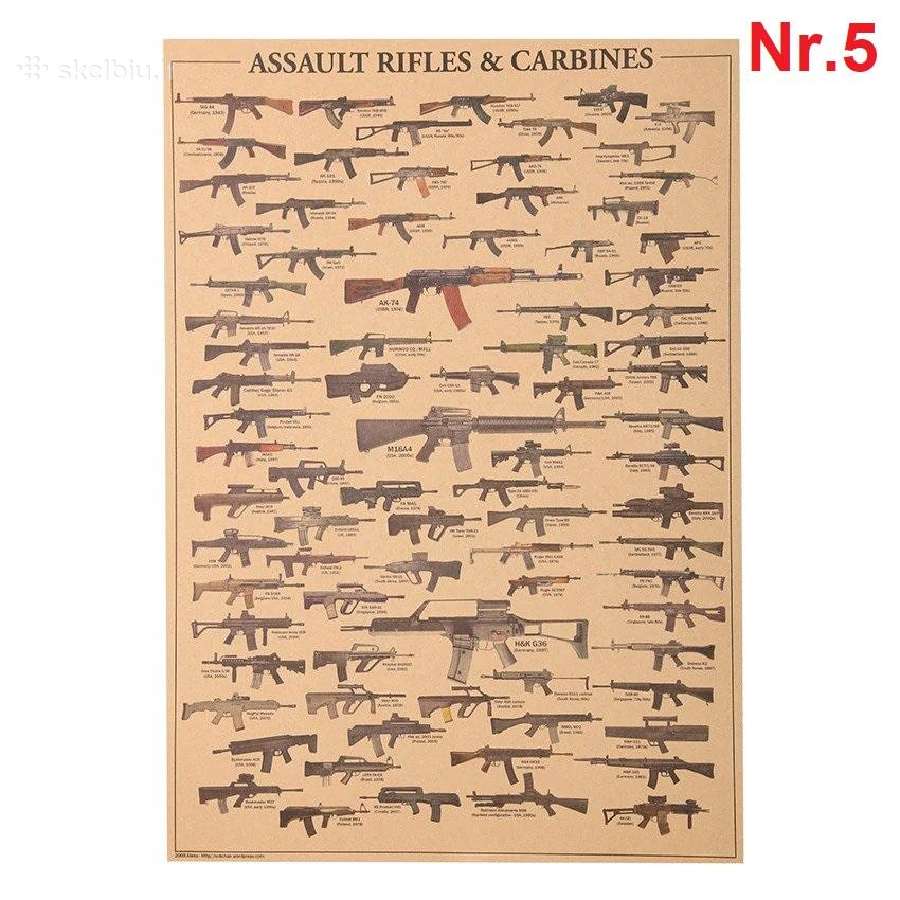 Laminuoti plakatai -militaristinė technika,ginklai - nuotraukos Nr. 12