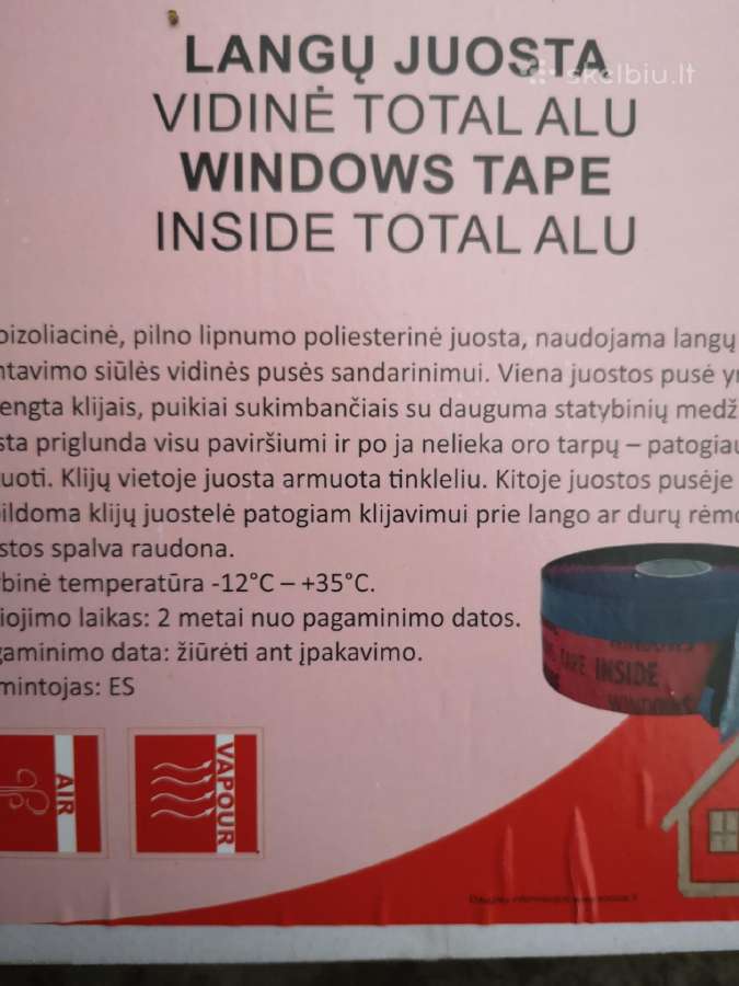 Parduodu langų sandarinimo juosta