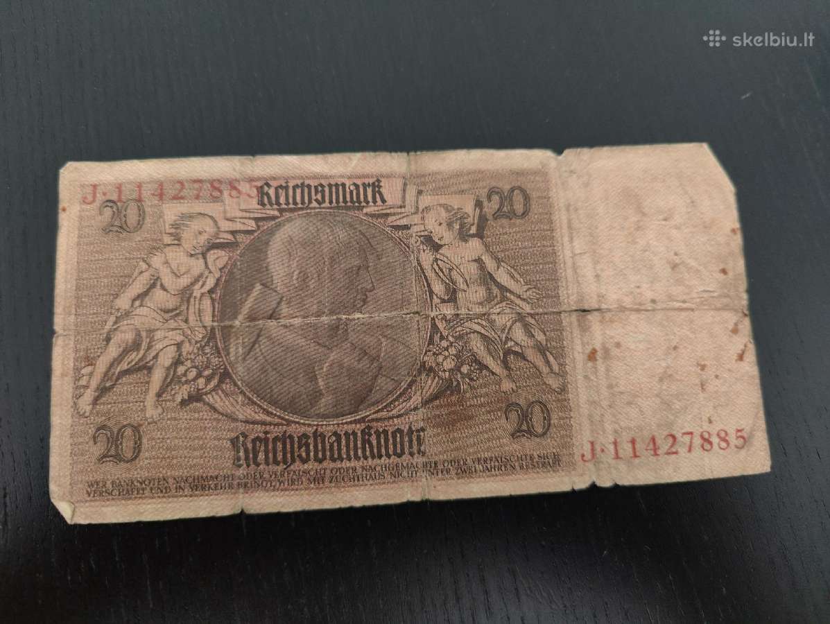 Reichsmark ir Rentenmark banknotai - nuotraukos Nr. 4