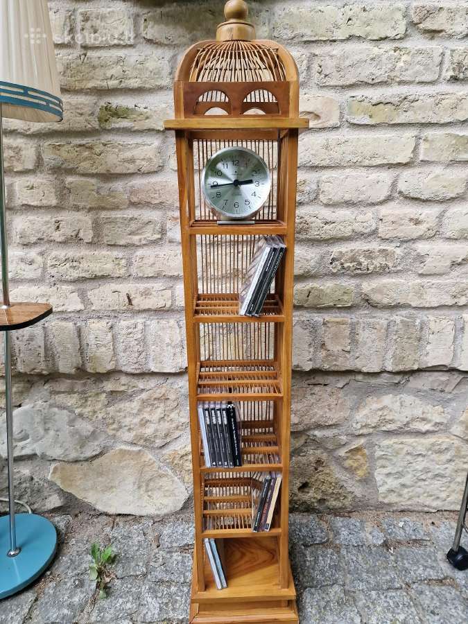 Vintažinė mid century tikmedžio lentynėlė - nuotraukos Nr. 2