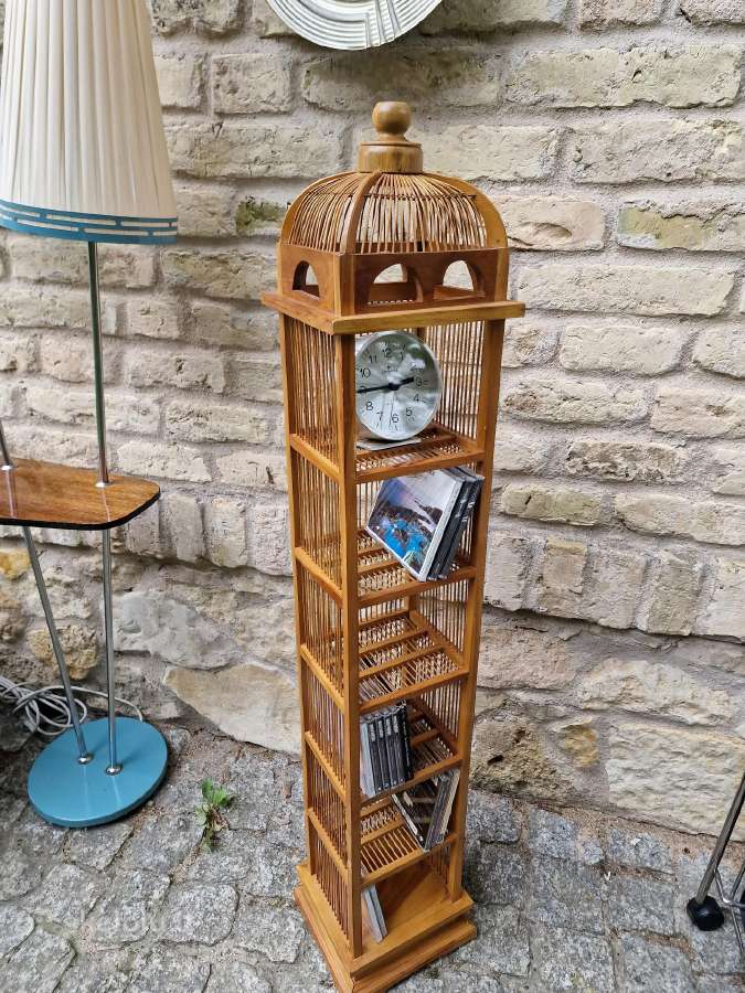 Vintažinė mid century tikmedžio lentynėlė