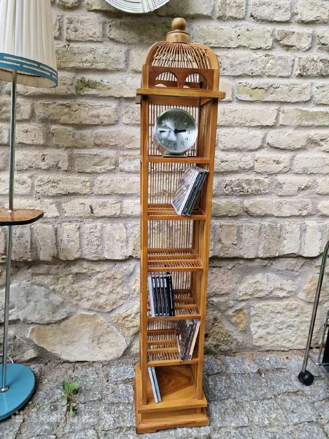 Vintažinė mid century tikmedžio lentynėlė - nuotraukos Nr. 4