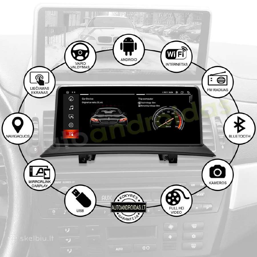 Bmw X3 E83 2004-10 Android multimedia GPS/WiFi/bt - nuotraukos Nr. 2