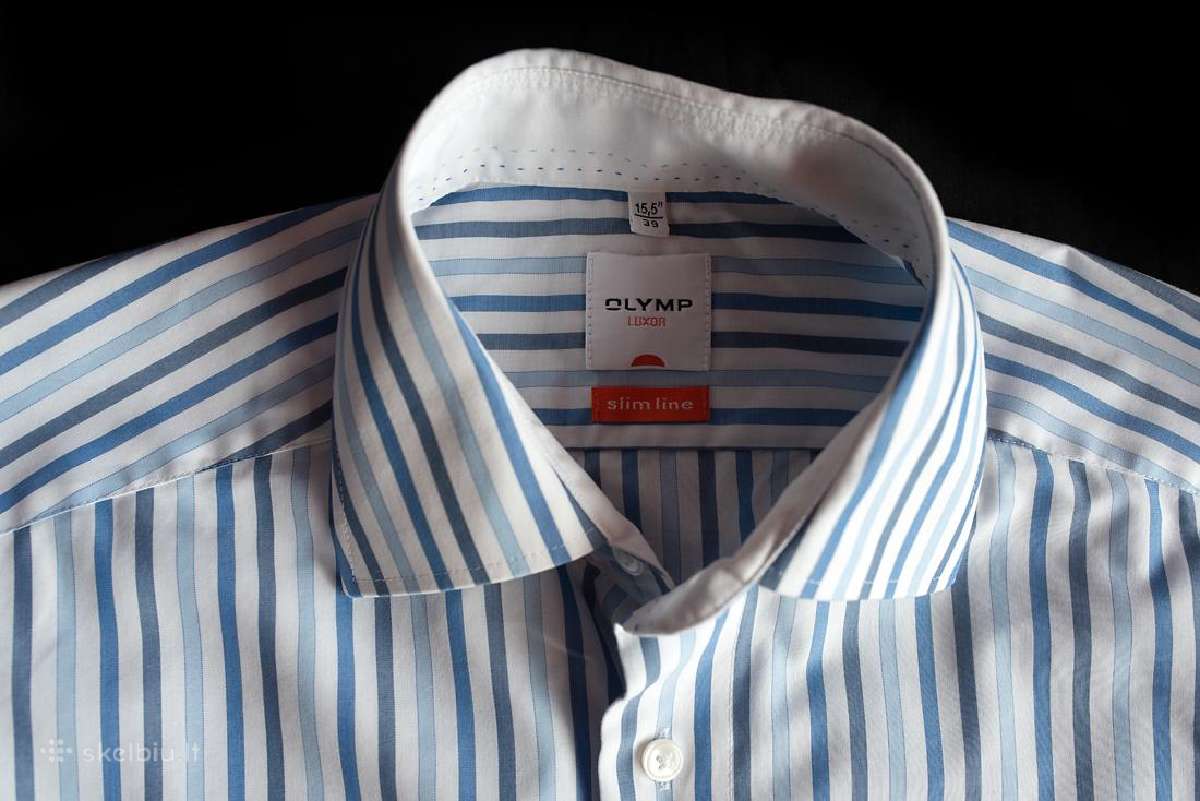 Olymp Luxor slim line dryžuoti vyriški marškiniai - nuotraukos Nr. 6