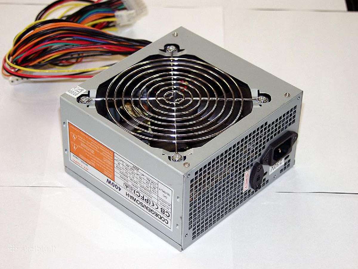 400w (20+4pin, 2xsata, 1xpci-e (6pin) ; siuntimas) - nuotraukos Nr. 2