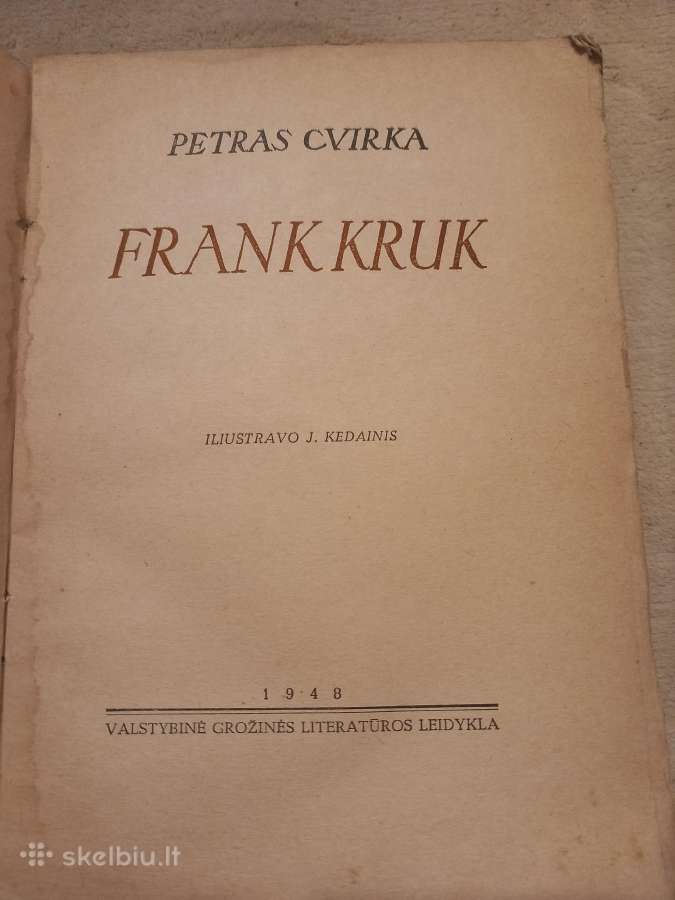Antikvarinė knyga "Frank Kruk" - nuotraukos Nr. 4