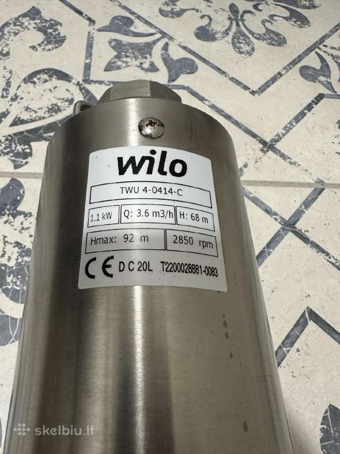 Wilo giluminio vandens siurblio turbina