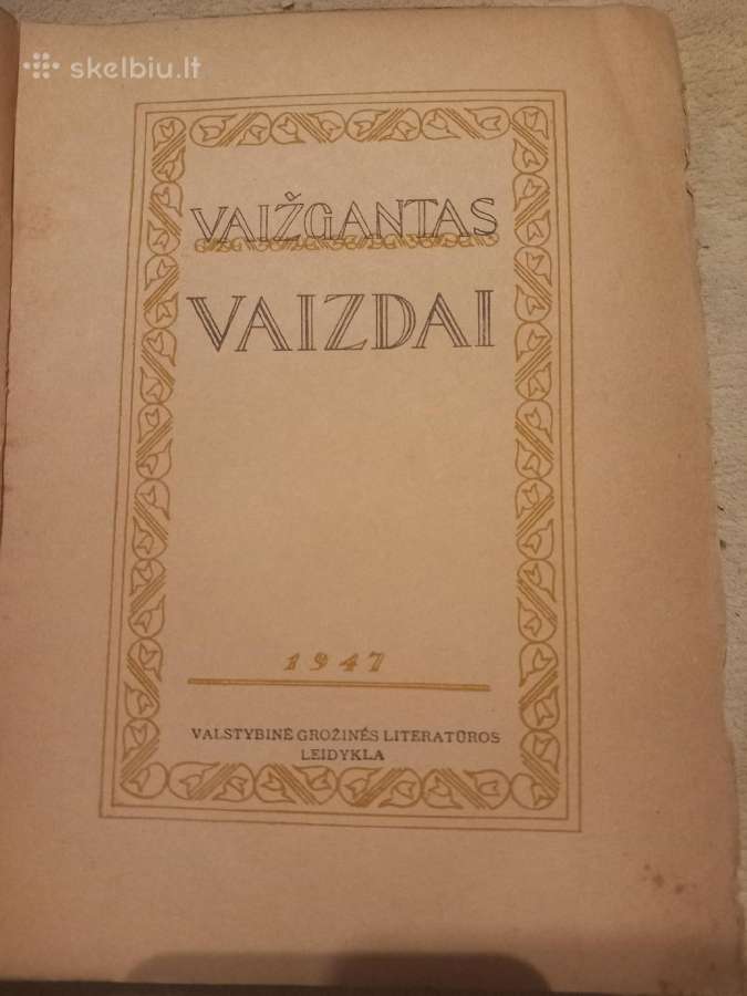 Antikvarinė knyga Vaižgantas "Vaizdai" - nuotraukos Nr. 4