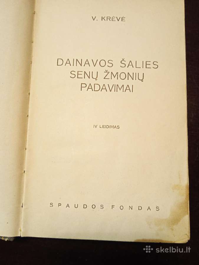 V. Krėvė "Dainavos šalies senų žmonių padavimai" - nuotraukos Nr. 2