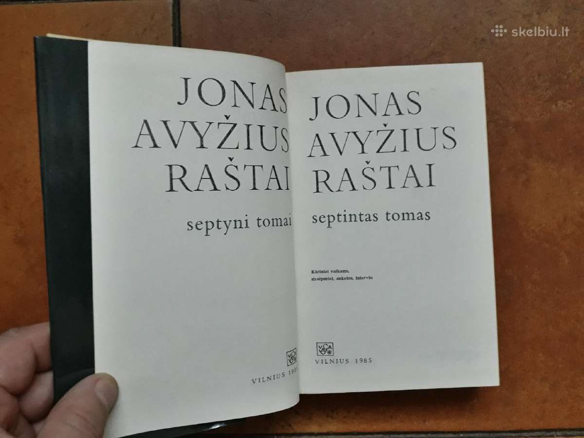 Jonas Avyžius "Raštai" 7 tomai 1983-1985 metai - nuotraukos Nr. 23