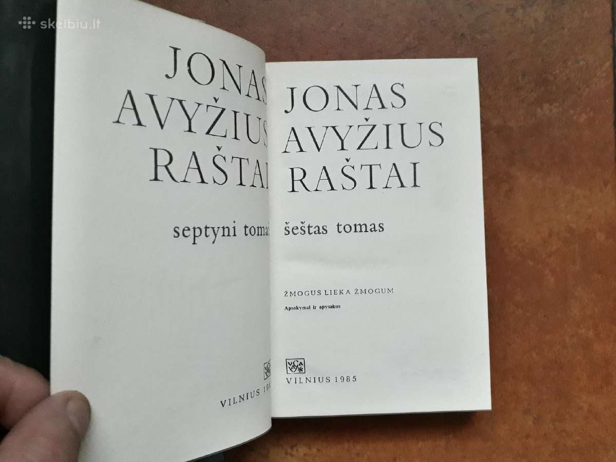Jonas Avyžius "Raštai" 7 Tomai 1983-1985 metai - nuotraukos Nr. 19
